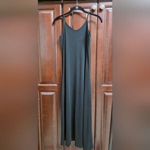 LRL Black Cotton Maxi Dress